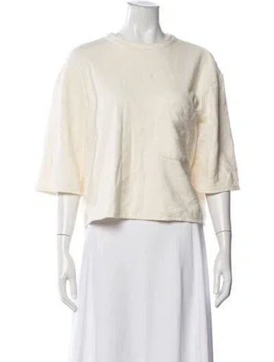 Pre-owned Twp Crew Neck Short Sleeve Top In Neutral