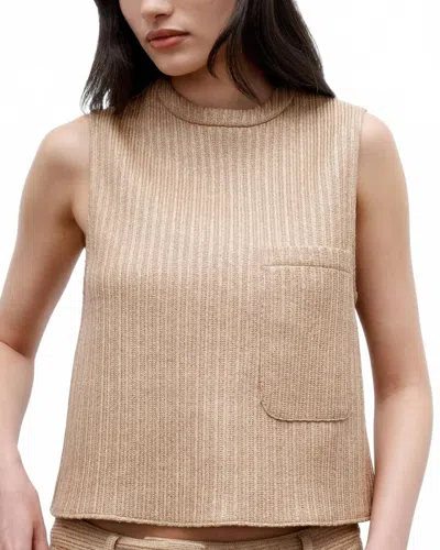 Twp Cropped Muscle Tank Top In Natural In Neutral