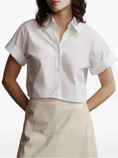 Twp Cropped Short-sleeve Shirt In Multi