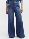 Twp Dancing In The Dark Wide Leg Jean In Vintage Wash In Blue