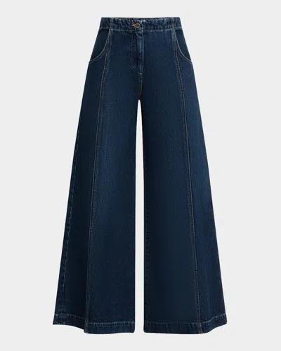 Twp Dancing In The Dark Wide-leg Jeans In Dark Wash