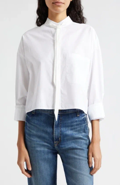 Twp Darling Tie Neck Shirt In White