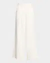 Twp Dees Wide-leg Linen-blend Trousers In White