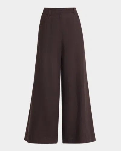 TWP DEES WIDE-LEG LINEN TROUSERS