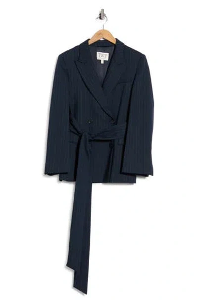 Twp Delancey Pinstripe Virgin Wool Blazer In Blue