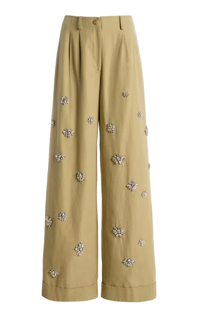 Twp Delilah High-rise Straight-leg Pants In Brown