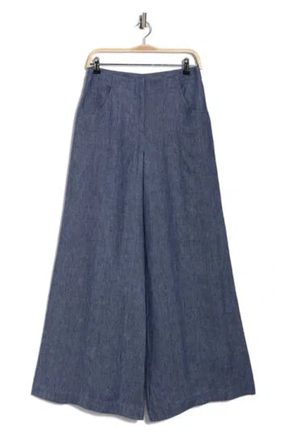 Twp Demie Wide Leg Hemp Pants In Blue