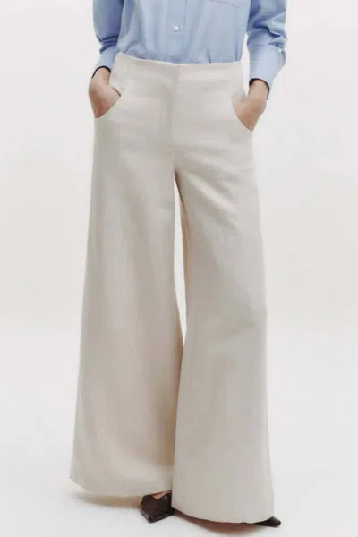 Twp Demie Wide Leg Pant In Natural In White
