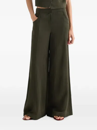 Twp Demie Wide-leg Palazzo Pants In Green