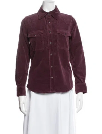 Pre-owned Twp Denim Jacket In Burgundy