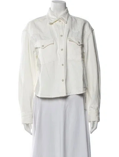 Pre-owned Twp Denim Jacket In White