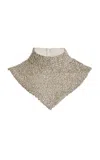 Twp Diamonds Are A… Crystal-embellished Silk Top In Silver