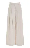 Twp Greene St Pleated Barrel-leg Pants In Khaki