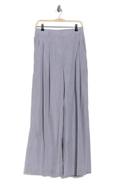 Twp Didi Stripe Wide Leg Pants In Gray