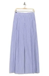 Twp Didi Stripe Wide Leg Pants In White/indigo