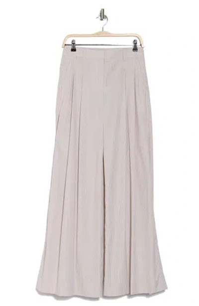 Twp Didi Wide Leg Pants In Khaki/white