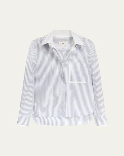 Twp Double Layer Boyfriend Shirt In White