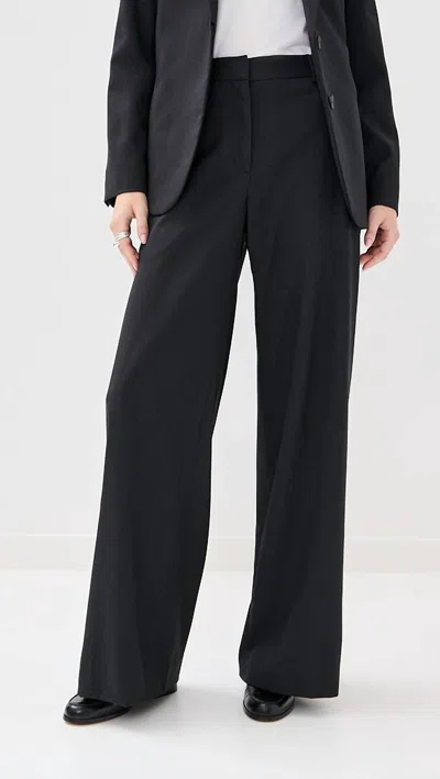 Twp Downing Mid-rise Relaxed Leg Pant In Charcoal In Black