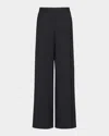 Twp Downing Wide-leg Trousers In Black