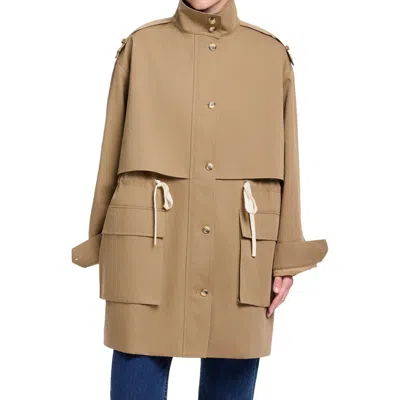 Twp Drawing Conclusions Cotton Coat In British Khaki