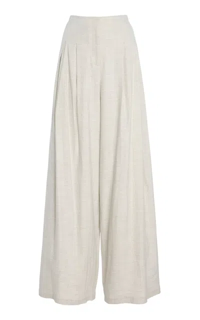Twp Drew High-rise Wide-leg Pants In Light Grey