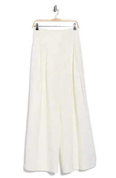 Twp Drew Linen & Cotton Blend Wide Leg Pants In White