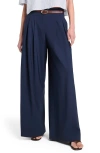 Twp Drew Pleated Wide Leg Cashmere Pants In Blue