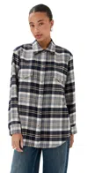 Twp Dutton Button Down Top Midnight/bone/tobacco In Multi
