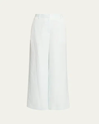 Twp Dylan Pants In Coated Viscose Linen In White