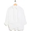 Twp Earl Asymmetric Hem Button-up Shirt In White