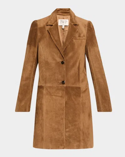 Twp Easy Suede Car Coat In Multi