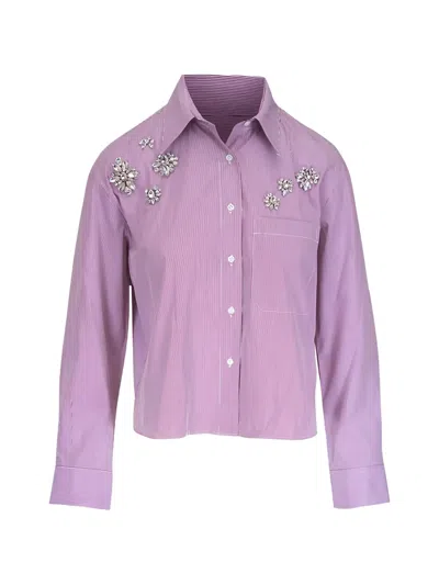 Twp Embellished Blouse In Purple