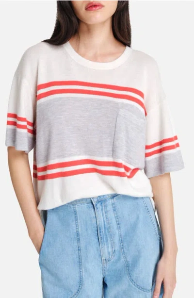 Twp Engineered Stripe Cashmere T-shirt
