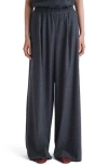 Twp Eva Stretch Wool Wide Leg Pants In Gray