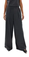Twp Eva Stretch Wool Wide Leg Pants In Charcoal