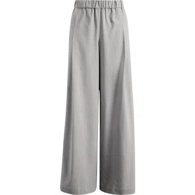 Twp Eva Wide Leg Pull-on Pants In Medium Heather Grey