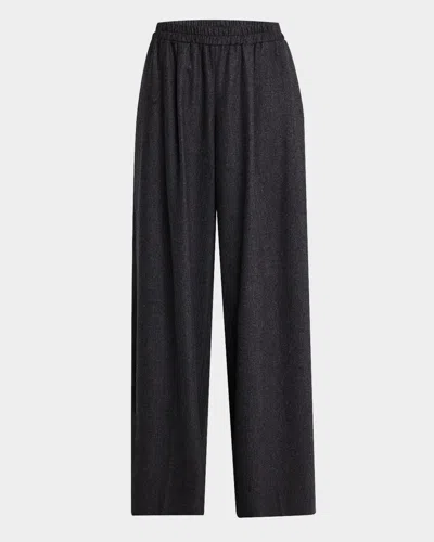 TWP EVA WOOL FLANNEL WIDE-LEG PANTS