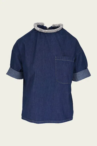 Twp Ex T With Crystal Collar In Dark Stone