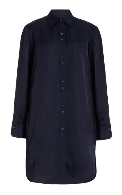 Twp Exclusive Ma House Mini Shirt Dress In Navy