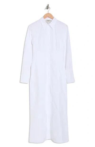 Twp Fiona Long Sleeve Shirtdress In White