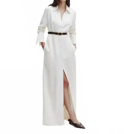 Twp Fiona Shirt Dress In Bone