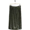 Twp Fishscale Ladylike Sequin Skirt In Deep Sage
