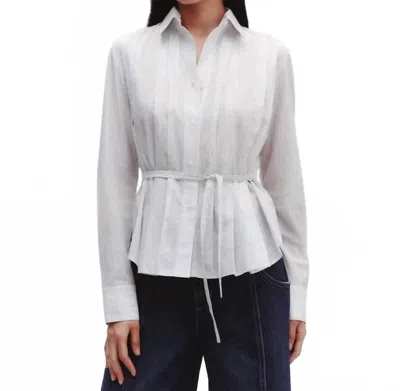 Twp Francesca Top In White/charcoal