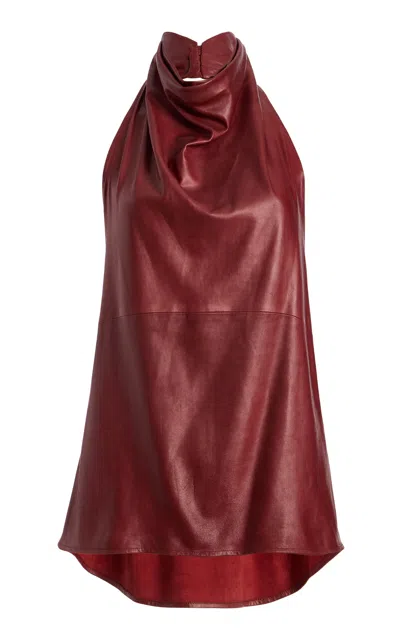 Twp Friday Night Leather Top In Red