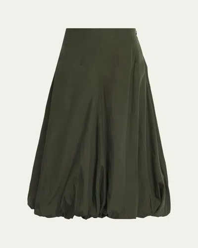 Twp Full Intentions Cotton Bubble Midi Skirt In Green