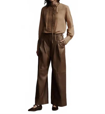 Twp Gabriel Long Sleeve Blouse In Bronzed In Brown
