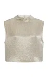 Twp Gigi Beaded Silk Top In Ivory