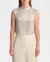 Twp Gigi Beaded Silk Top In Ivory