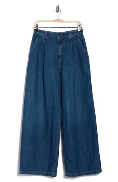 Twp Greene St. Wide Leg Linen Blend Pants In Blue