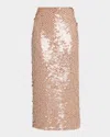 Twp Gwyneth Paillette Midi Skirt In Brown